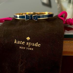 Kate Spade gold and navy bangle bracelet